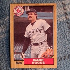 1987 Topps Wade Boggs #150 Boston Red Sox HOF - Wood Grain Border - NM
