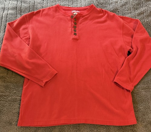 Marlboro, Marlboro Red Thermal Button Long Sleeve Crew Neck men’s Top medium Vtg 90s