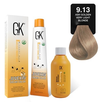 GK Hair Permanent Color Creme Beige Series | Low Ammonia | 100% Grey Coverage |