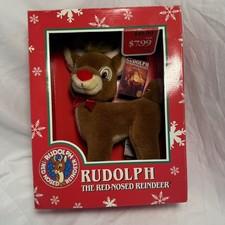VINTAGE APPLAUSE PLUSH RUDOLPH THE RED-NOSED REINDEER STUFFED TOY ROBERT L. MAY