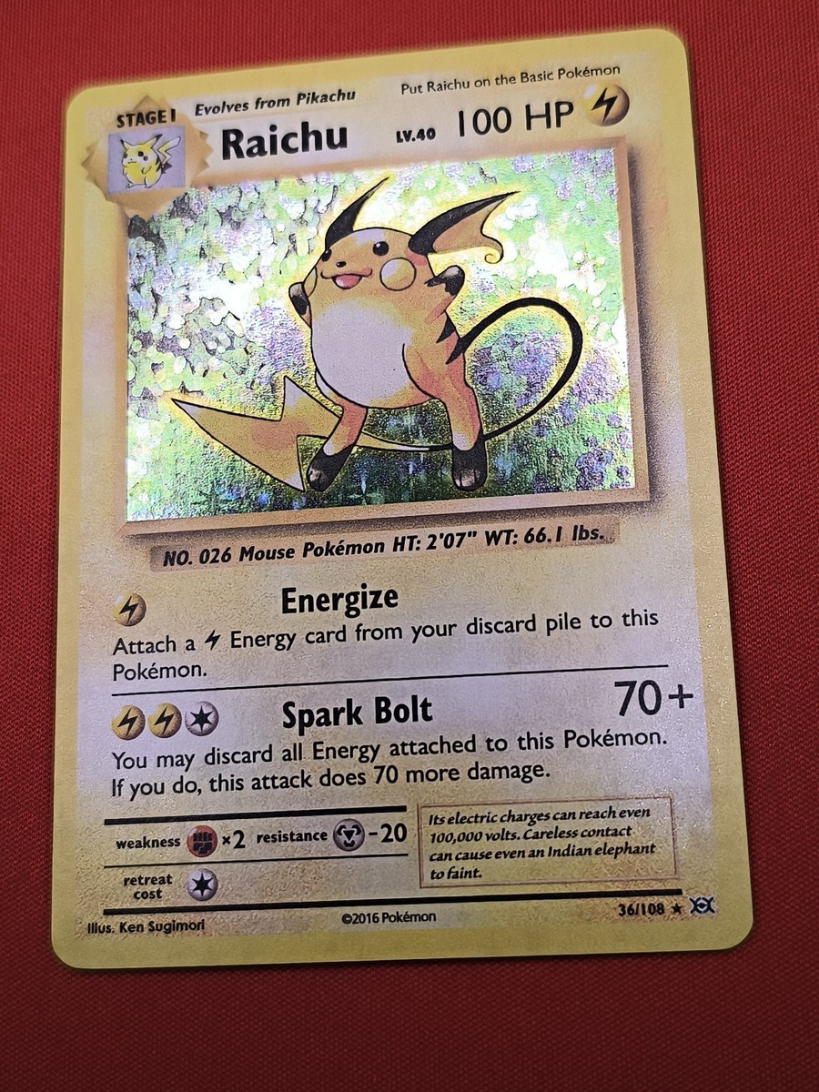 Raichu 36/108 Evolutions Holo Rare Pokemon Card | eBay UK