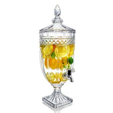 1.3 Gallon Glass Beverage Dispenser with Spigot Glass Drink Dispenser for Partie
