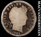 1903-S Barber Dime- Silver- Semi Key Better Date No Reserve #J824