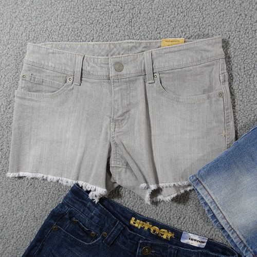 Lot 3 Jeans Shorts Girls 12 Pockets Stretch Embellished Arizona Uproar NWT - Picture 3 of 9