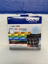 Brother Genuine LC404 3PK Magenta/Cyan/Yellow Ink Cartridge Set 02/2026 New