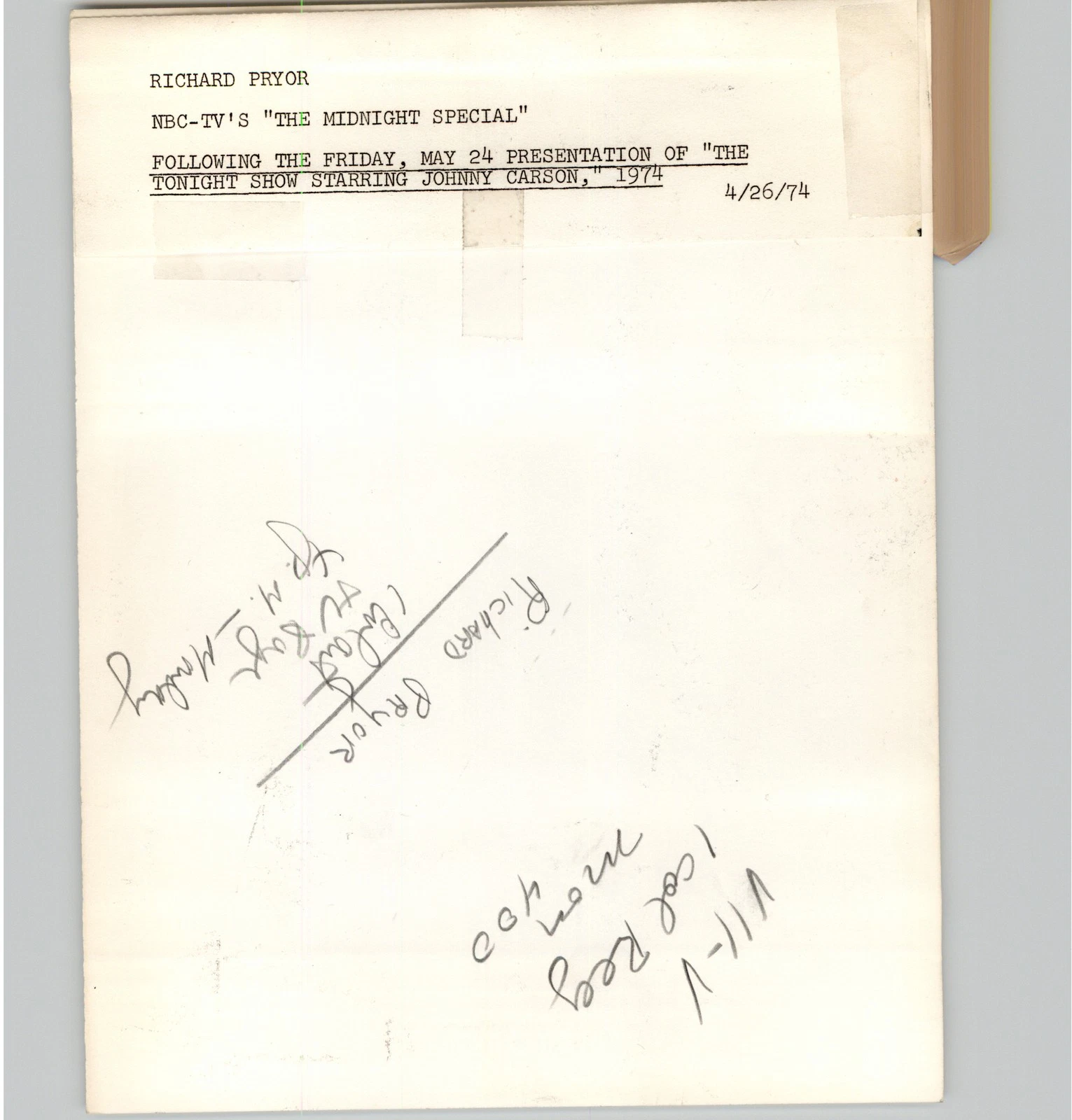 ハリウッド俳優 & コメディアン リチャード プライヤー 肖像 ヴィンテージ 1974年 プレス写真 - 画像2/2