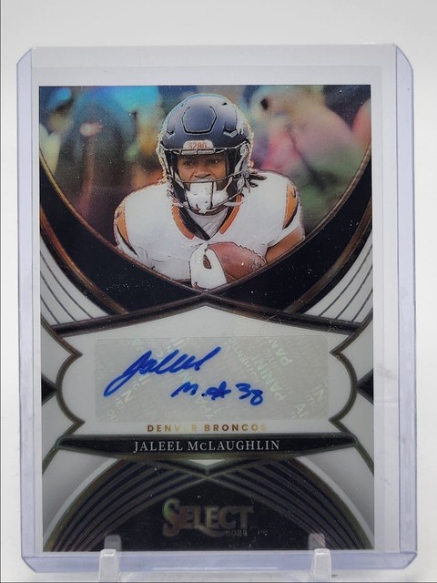JALEEL MCLAUGHLIN 2024 SELECT SIGNATURES WHITE PRIZM AUTO 50/50 Q3960