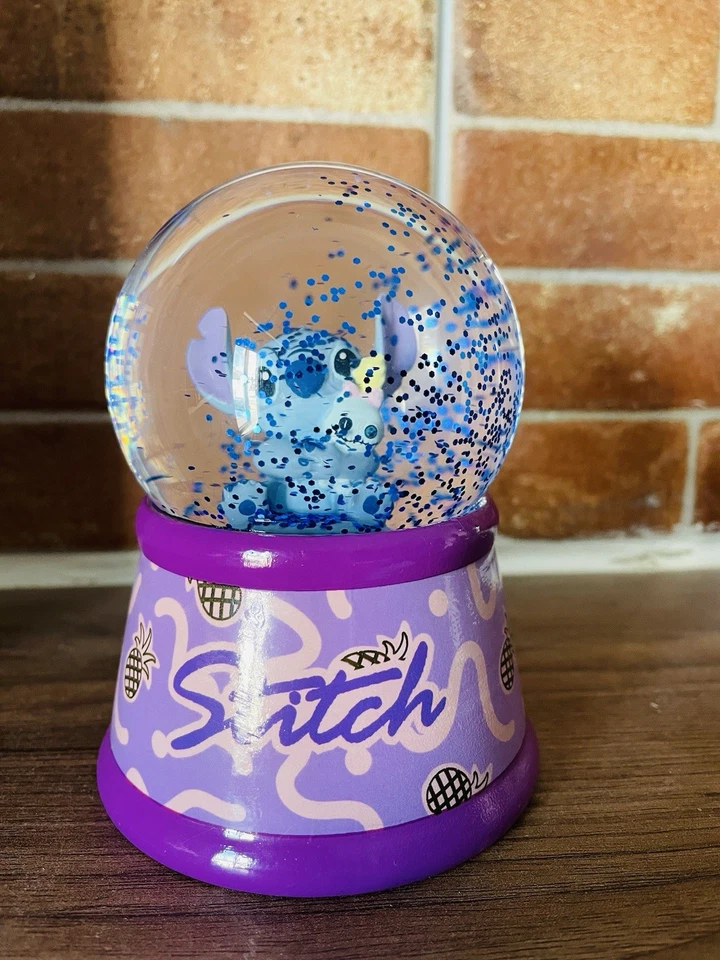 Stitch Snowglobe Snow Globe Disney Christmas Glitter Globe Gift Lilo & Stitch - Image 2 of 4