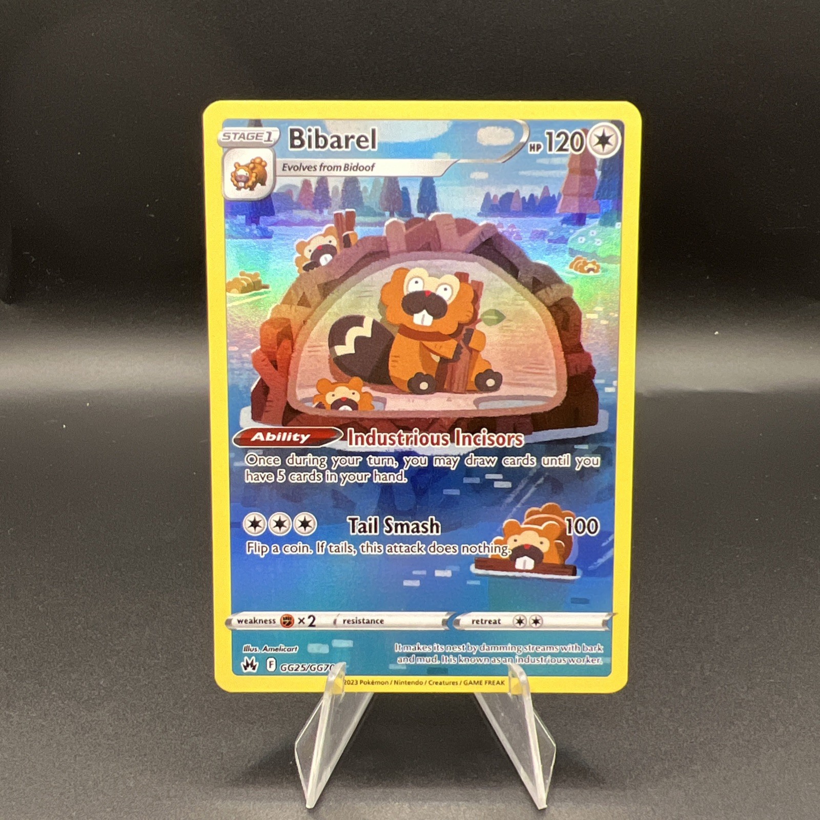 Bibarel Crown Zenith: Galarian Gallery GG25/GG70 NM Pokemon Tcg