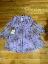 NWT JessaKae Gretel purple floral Sparkly dress Size XXL
