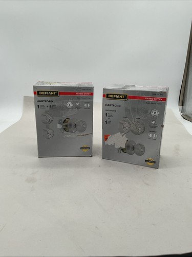 Defiant Hartford Satin Nickel Combo Pack with Double Cylinder Deadbolt 2 PACK