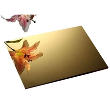 12 In. X 48 In. X 1/8 In. Thick Acrylic Mirror Gold Sheet