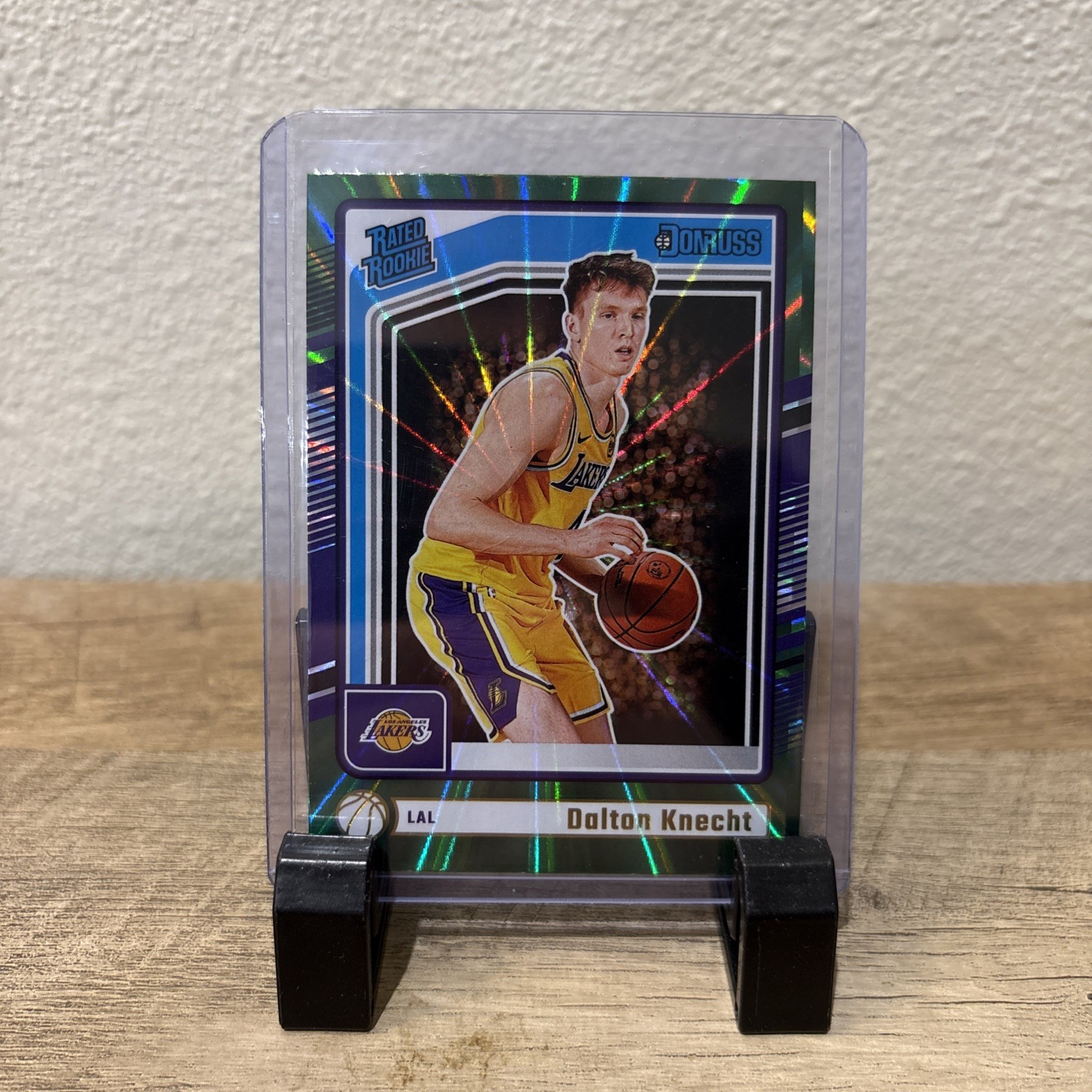 2024 25 Donruss Dalton Knecht Green Laser Holo Rated Rookie Parallel Card #227