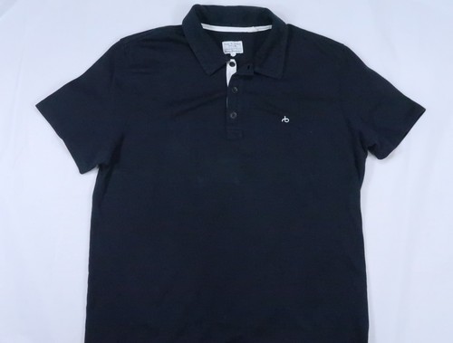 Rag & Bone, RAG & BONE PIMA COTTON PERU rugby mens large slim short sleeve polo shirt vtg ss