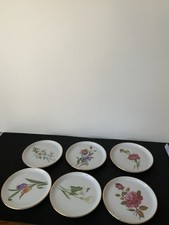 Porzellan Fürstenberg Konfektteller, Untersetzer, Blumenmotiv , 6Stück Vintage