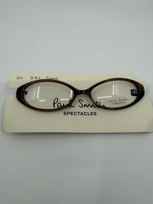 Paul Smith PS-296 SYGA Eyeglasses 52-17-135 Japan Brown Oval Y2K NEW NOS