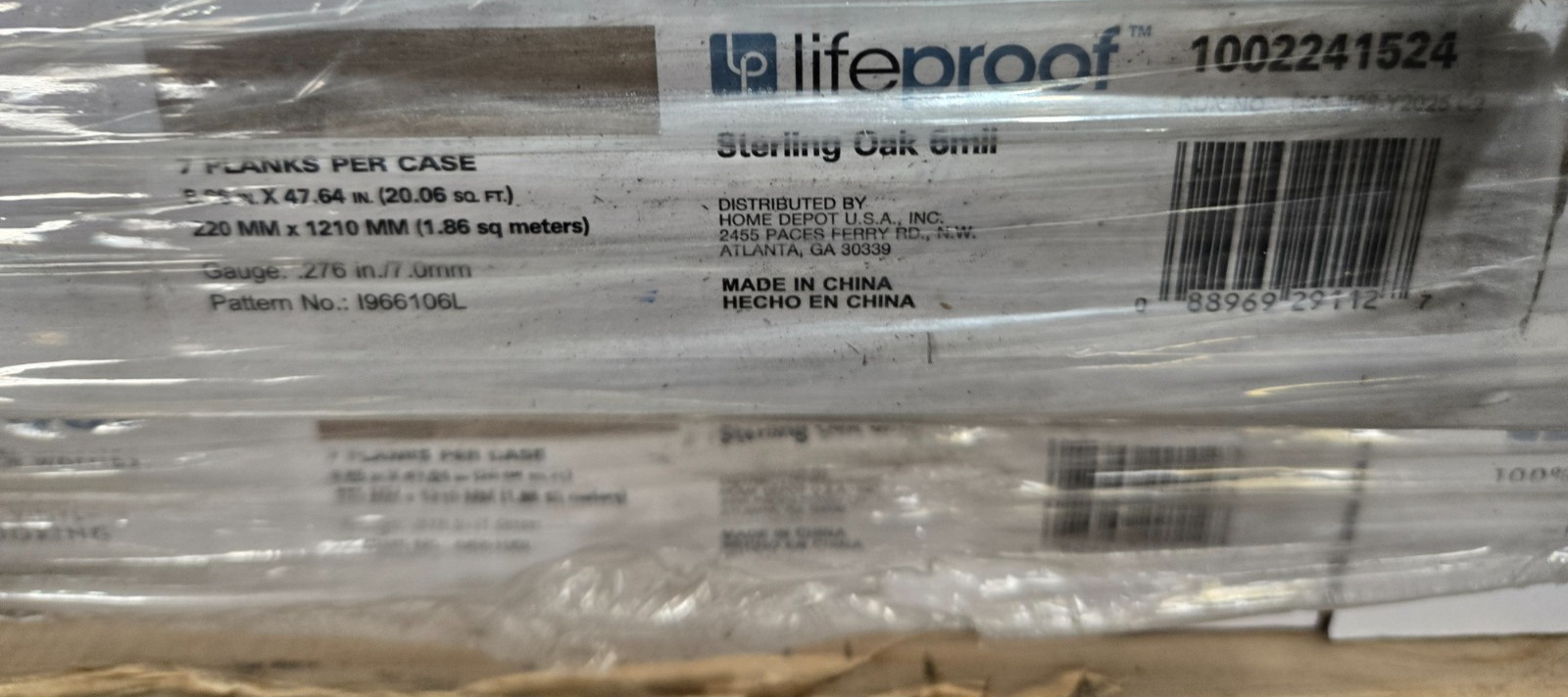 Pallet Sale - Lifeproof Flooring Sterling Oak 6 MIL - 28 cases