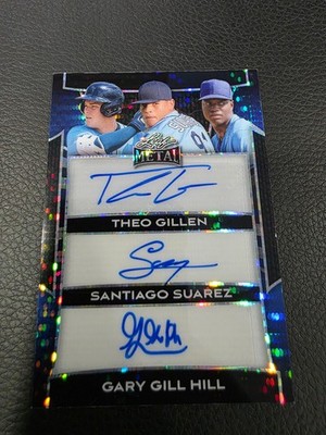 2025 Leaf Metal Baseball Theo Gillen,Santiago Suarez,Gary Gill Hill Trip Auto /7