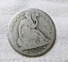 1853 P ARROWS & RAYS SEATED LIBERTY HALF DOLLAR
