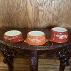 Vintage Set Of 3 Pyrex Autumn Harvest Wheat Casseroles No Lids 473-b472-b471-b