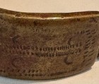 Antique HEAVY Handmade Etched AFRICAN ETHIOPIA OROMA SOLID BRASS Cuff Bracelet! — photo 4