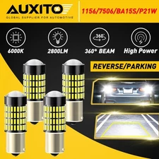 4PCS AUXITO P21W 1156 7506 6000K Super Bright SMD White LED Reverse Backup Light