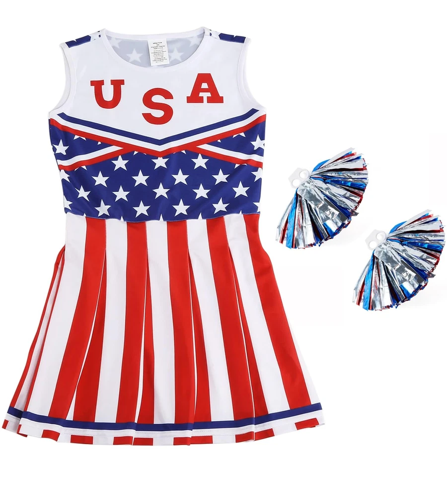 Uniforme de animadora traje de animadora para niñas disfraz de Halloween americano F... Foto 4 de 4