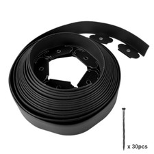 10 Metre FLEXIBLE GARDEN BORDER GRASS LAWN PATH EDGING WITH PLASTIC PEGS STURDY