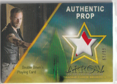 Arrow  CW Season 4 Authentic Prop PR2 Double Down's Playing Card 65/99