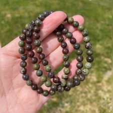 Dragon Blood 8mm Beaded Balance Healing Reiki Stretch Women Men Bracelet 1Pcs