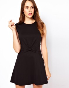 ted baker bow dress black
