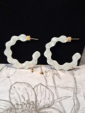 Round Acetate Resin Hoop Earrings Geometric Statement Acrylic Standard Posts