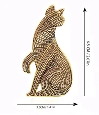 Cat Brooch Pin Gold Fashion Jewelry NEW  Free Shipping 2.7 Inch