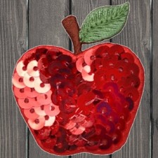 Apple Embroidered Patch   Iron On