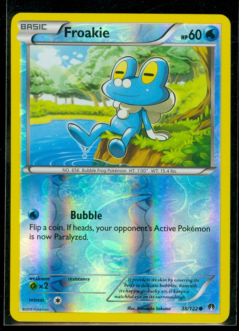 Pokemon FROAKIE 38/122 - XY BREAKpoint - Rev Holo - MINT