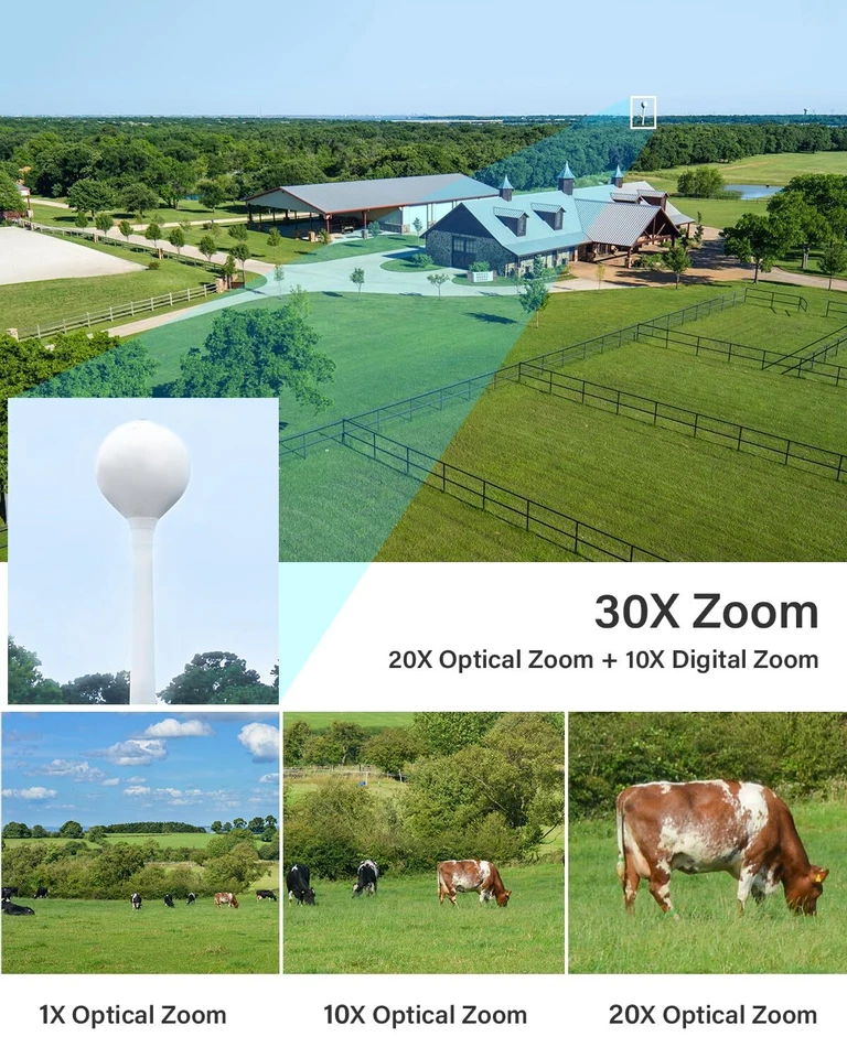 Jennov 6MP POE Outdoor Camera PTZ Dome Security Camera with 20X Optical Zoom - Image 4 of 4