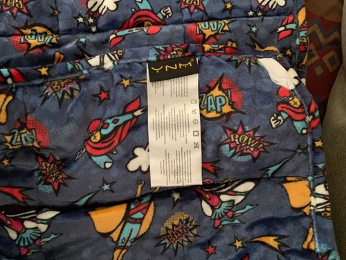 YnM Comic Weighted Blanket Heavy 100% Oeko-Tex Certified Minky Material 60”x80” - Picture 5 of 7