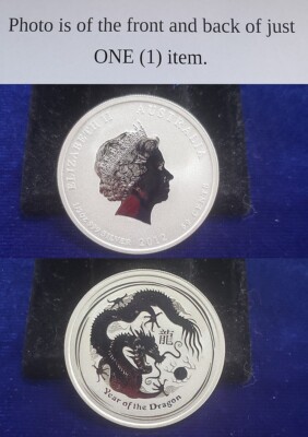 Australia 50 Cents 2012 Lunar Year Of Dragon 1/2 Oz 999 Fine