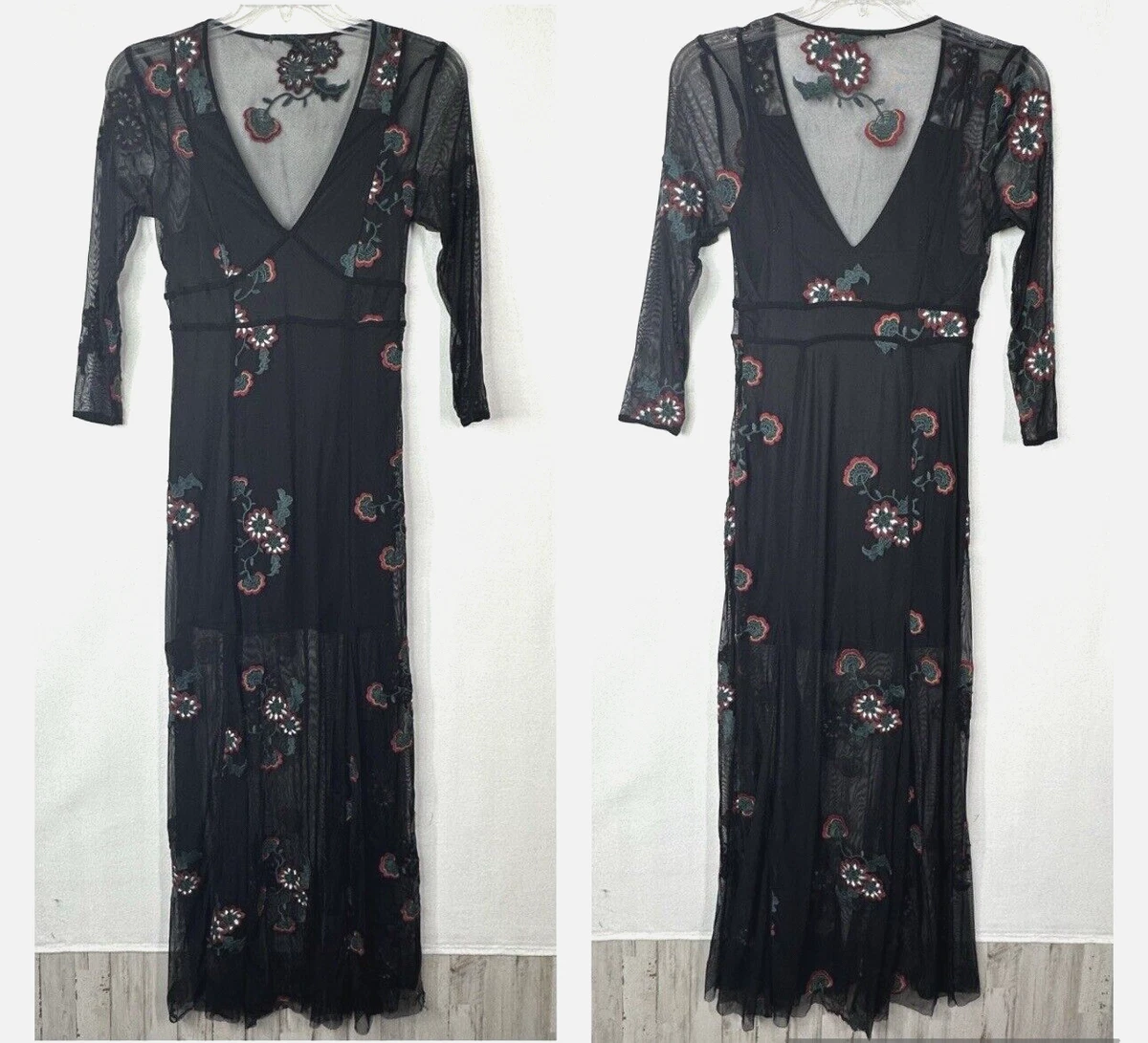 green emerald velvet dress Forever 21 Nude Maxi Dress with White Embroidered Lace- Size S – The Saved  Collection