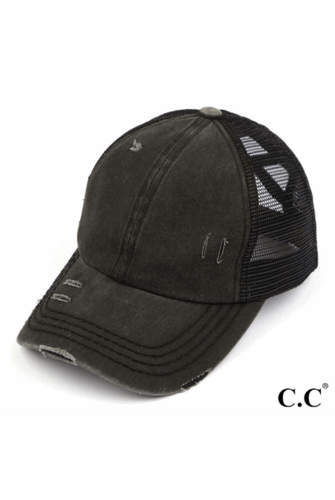 CC BRAND - Criss Cross Ponytail Distressed Ballcaps! - Bild 9 von 21