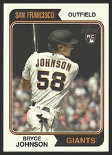 2023 Topps Heritage #353 Bryce Johnson RC