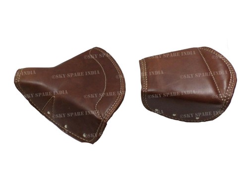 Lycett Housse de selle avant en cuir marron pour Royal Enfield Ariel