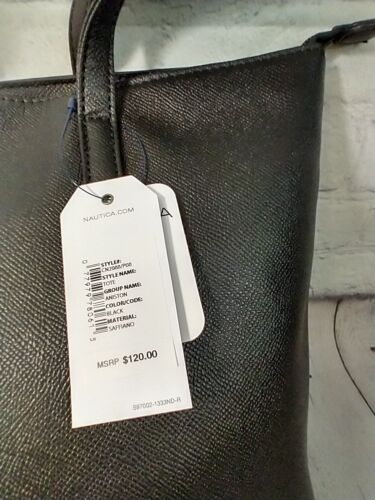 NWT lot of 4 NAUTICA / ANISTON pebble black crossbody, wallet, tote SET msrp 350 - Picture 14 of 21