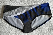 Vtg Pink Victoria  s Secret S/P Striped Sporty Hiphugger Bikini Panties