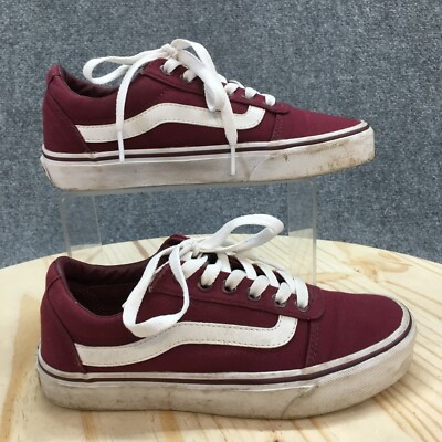 Vans Shoes Womens 6 Old Skool Sneakers Maroon Canvas Round Toe Low 500714