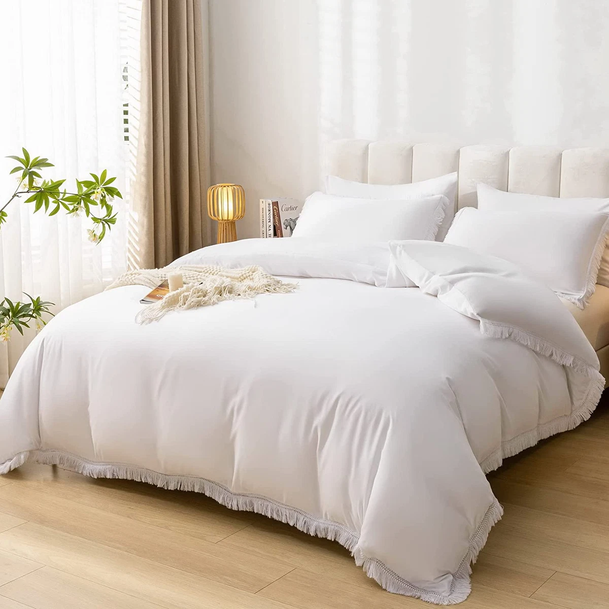 Boho 2024 white comforter