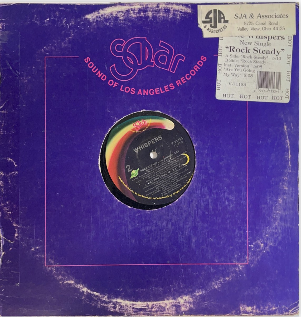 The Whispers Rock Steady シングル V-71153 The Whispers – Rock Steady – Vinyl (7