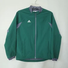Adidas Dugout Fielders Choice Jacket Mens S Green Grey Climawarm Zipper Baseball