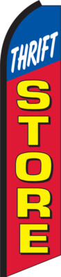 Thrift Store Swooper Flag Feather Super Bow Banner