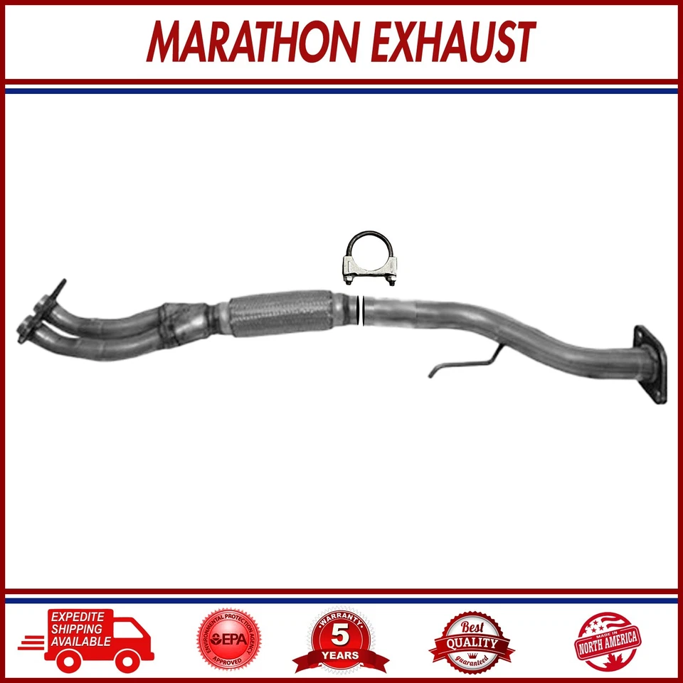 Front Exhaust Pipe Fits : 2000 2001 2002 Nissan Sentra 1.8L l4 In Stock FastShip - Image 4 of 4